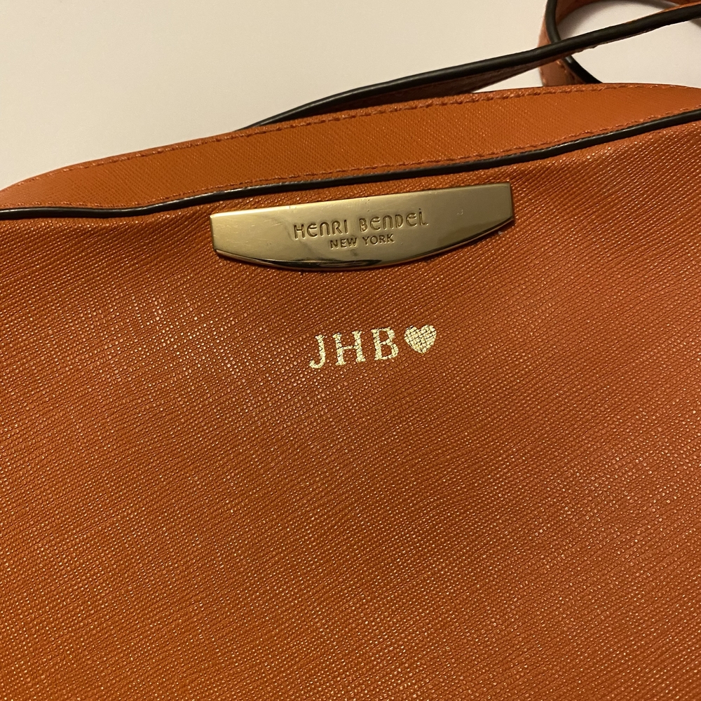 Henri Bendel Orange Leather Camera Crossbody Bag - Picture 3 of 13